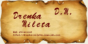 Drenka Mileta vizit kartica